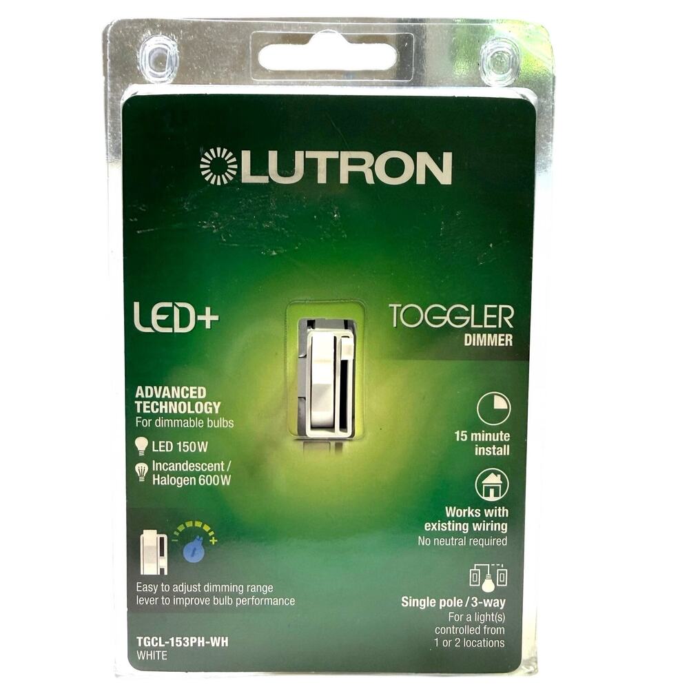 Lutron LED Toggler Dimmer- White